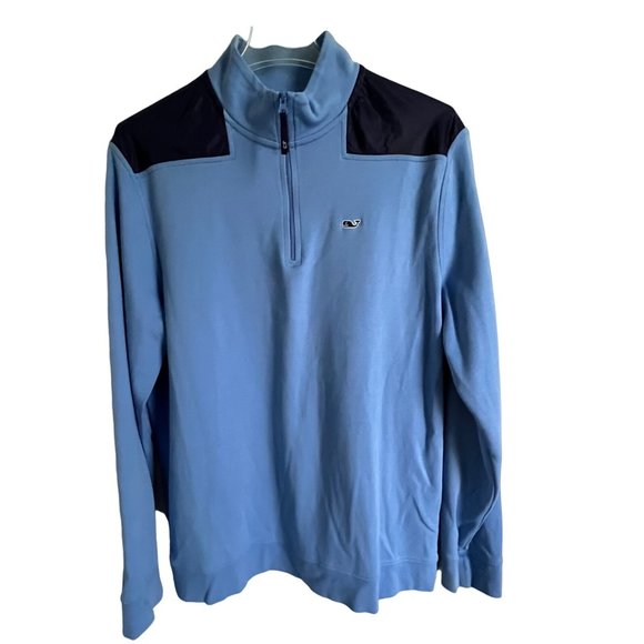 Vineyard Vines Other - Vineyard Vines Blue Quarter Zip Long Sleeve Lightweight Sweatshirt Men's Medium